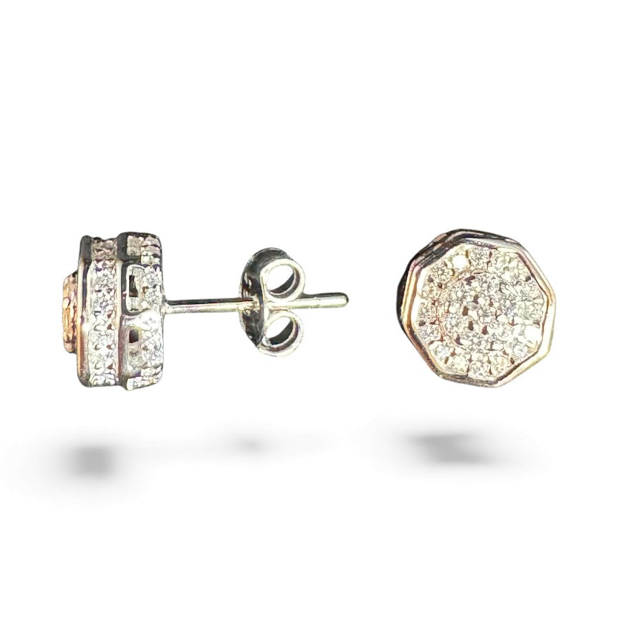 Sterling Silver Stud Earring CZ Stone ECZ9001