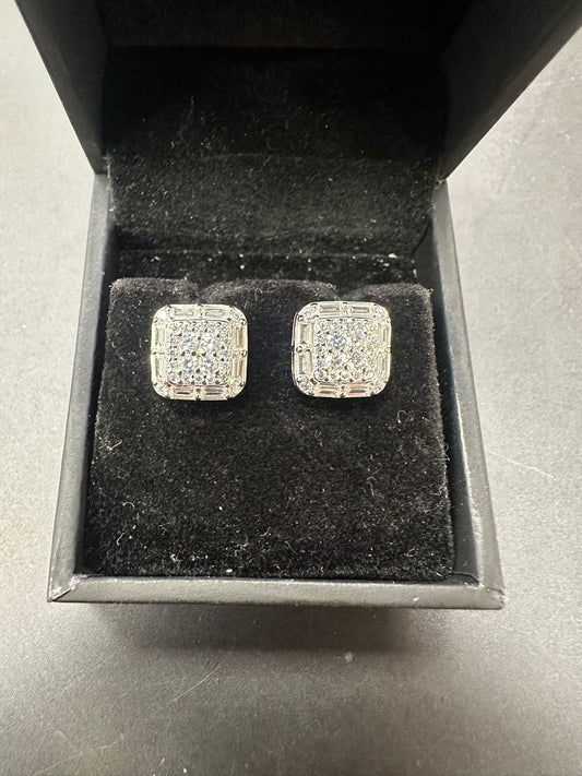 Sterling Silver Stud Earring CZ Stone ECZ9002