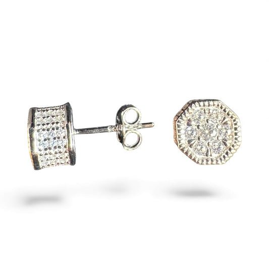 Sterling Silver Stud Earring CZ Stone ECZ9010