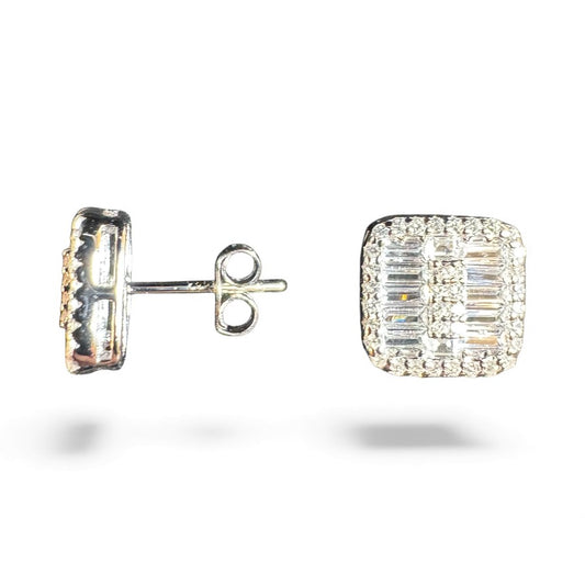 Sterling Silver Stud Earring CZ Stone ECZ9012