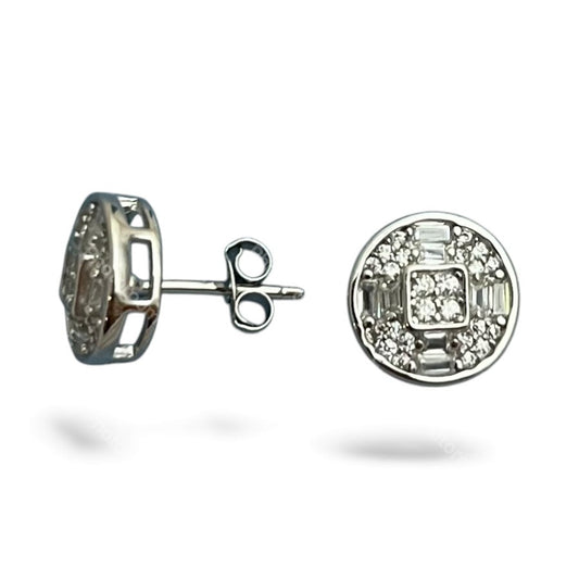 Sterling Silver Stud Earring CZ Stone ECZ9015