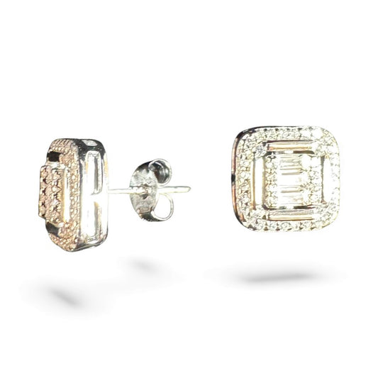 Sterling Silver Stud Earring CZ Stone ECZ9016