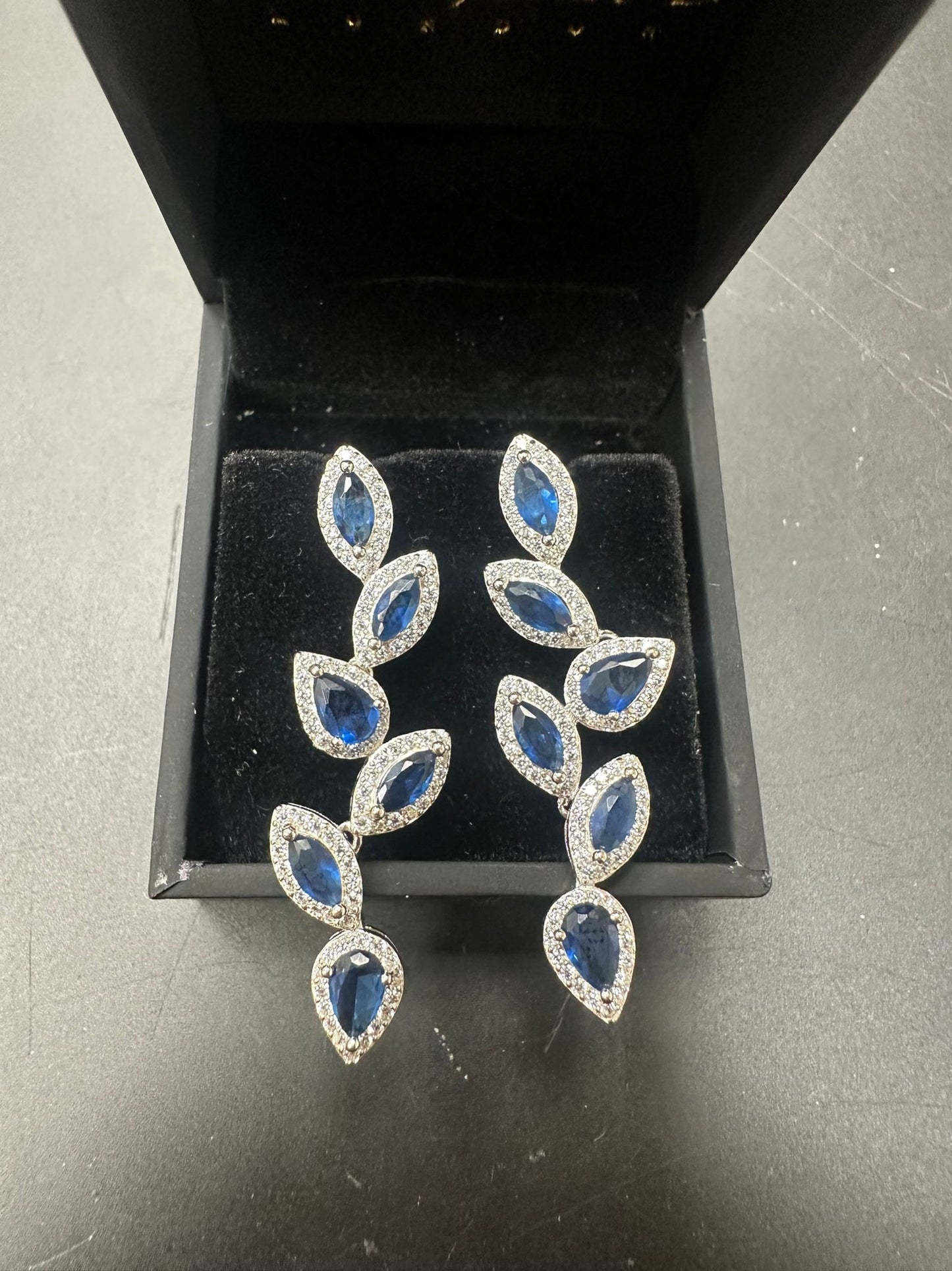 Sterling Silver Drop Earring CZ Stone ECZ9100