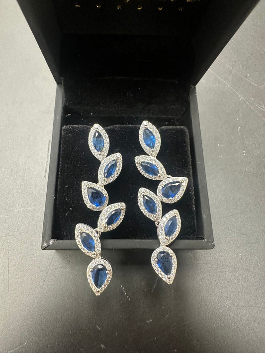 Sterling Silver Drop Earring CZ Stone ECZ9100