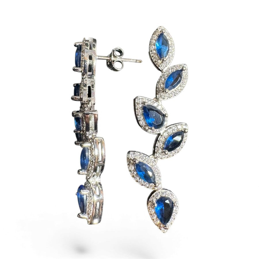 Sterling Silver Drop Earring CZ Stone ECZ9100