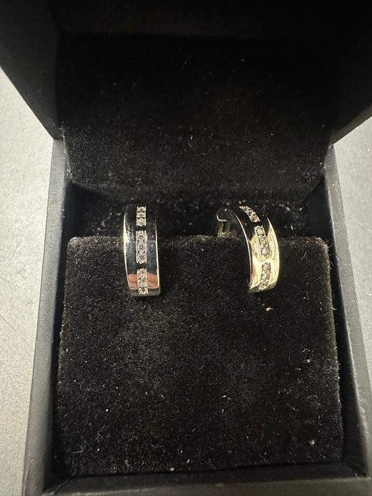 Sterling Silver Round Earring CZ Stone ECZ9101Y