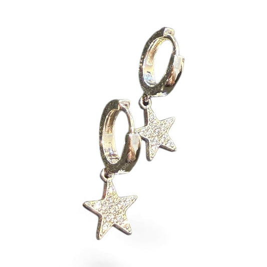 Sterling Silver Round Earring CZ Stone ECZ9102Y