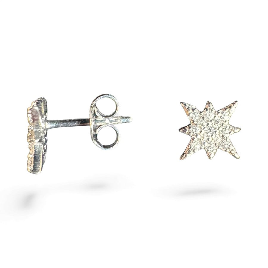 Sterling Silver Stud Earring CZ Stone ECZ9113