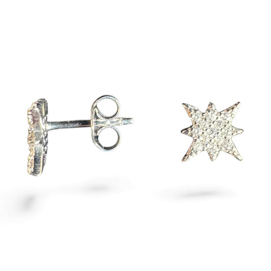 Sterling Silver Stud Earring CZ Stone ECZ9113