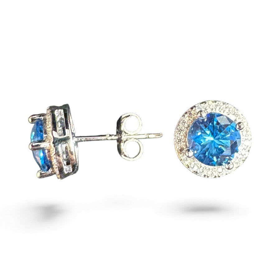 Sterling Silver Stud Earring CZ Stone ECZ9500