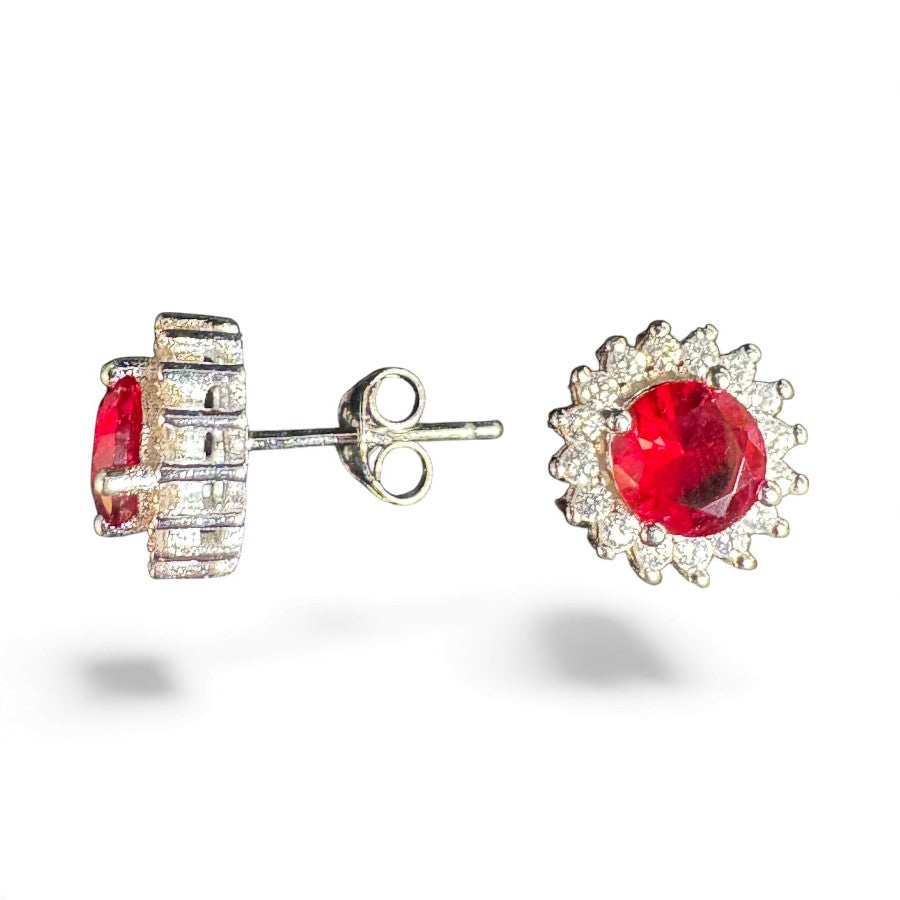 Sterling Silver Stud Earring CZ Stone ECZ9500