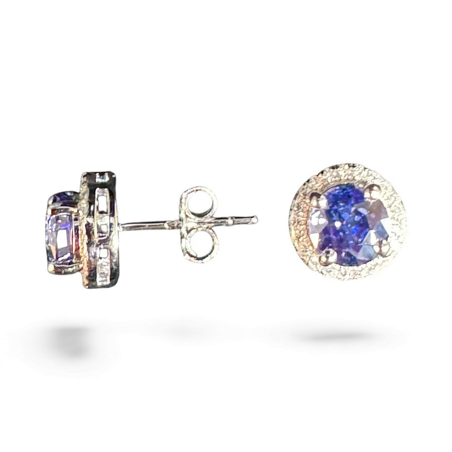 Sterling Silver Stud Earring CZ Stone ECZ9500