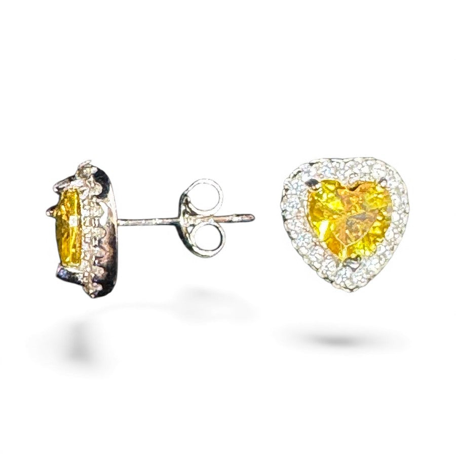Sterling Silver Stud Earring CZ Stone ECZ9501