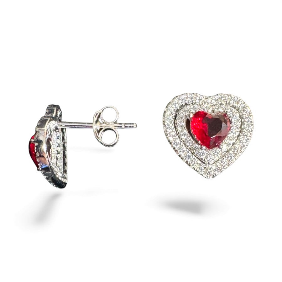 Sterling Silver Stud Earring CZ Stone ECZ9502