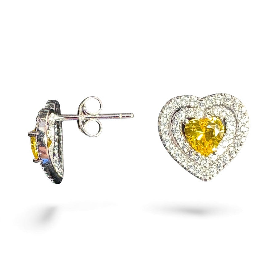 Sterling Silver Stud Earring CZ Stone ECZ9502