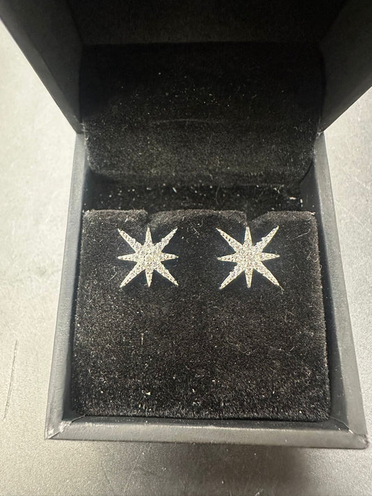 Sterling Silver Stud Earring CZ Stone ECZ9505