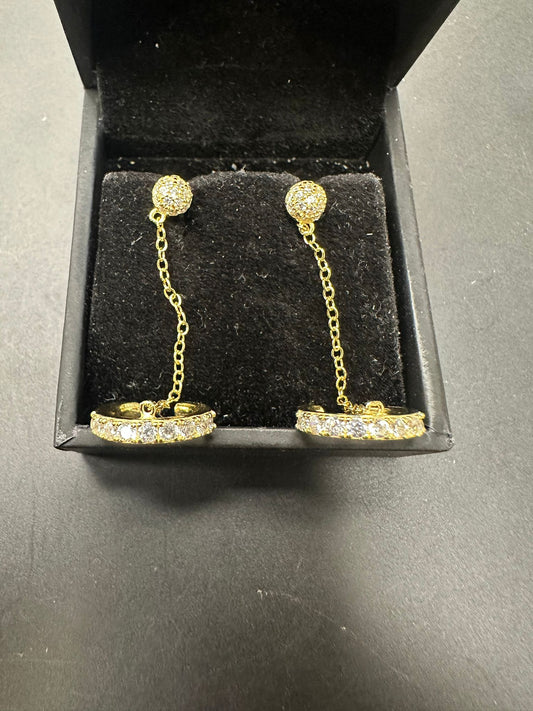 Sterling Silver Drop Earring CZ Stone ECZ9553