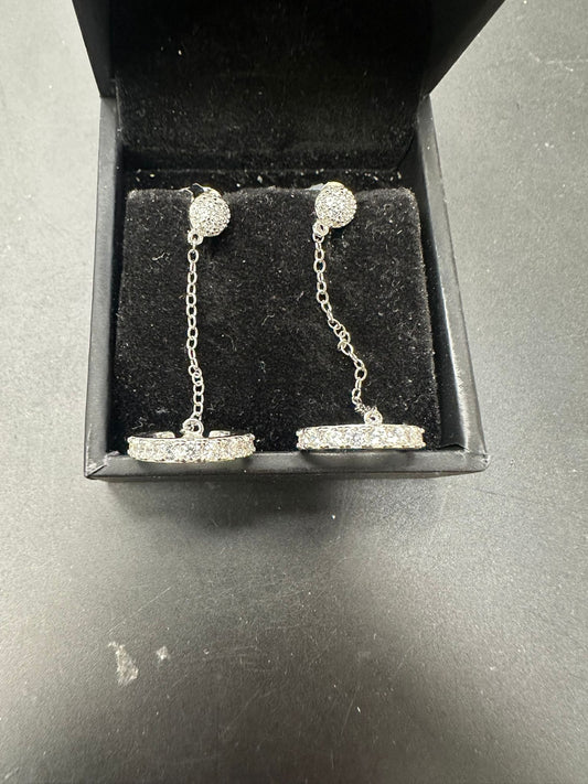 Sterling Silver Drop Earring CZ Stone ECZ9553