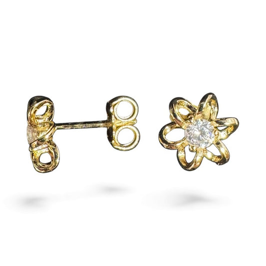 Sterling Silver Stud Earring CZ Stone ECZ9556