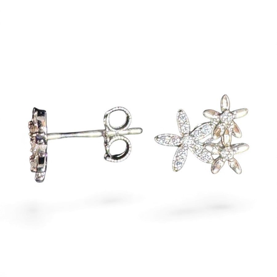 Sterling Silver Stud Earring CZ Stone ECZ9808