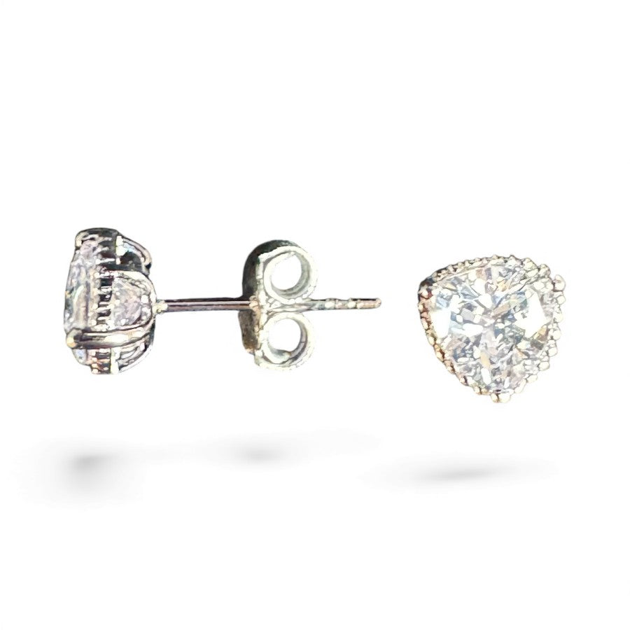 Sterling Silver Stud Earring CZ Stone ECZ2601