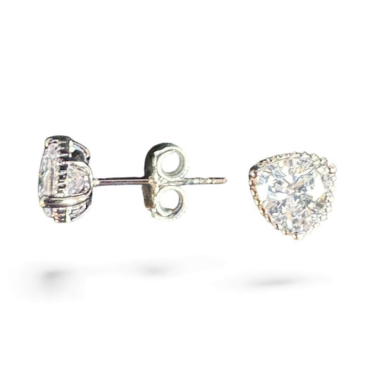 Sterling Silver Stud Earring CZ Stone ECZ9812