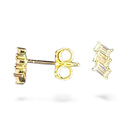 Sterling Silver Stud Earring CZ Stone ECZ9814