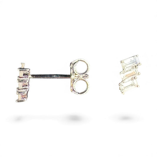Sterling Silver Stud Earring CZ Stone ECZ9814