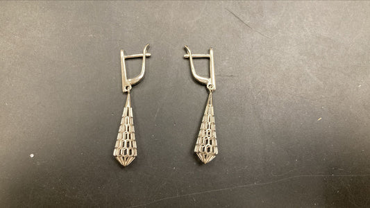 Sterling Silver Mesh Drop Earring  ECZ9816