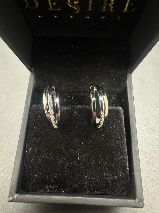Sterling Silver Round Earring ECZ9838