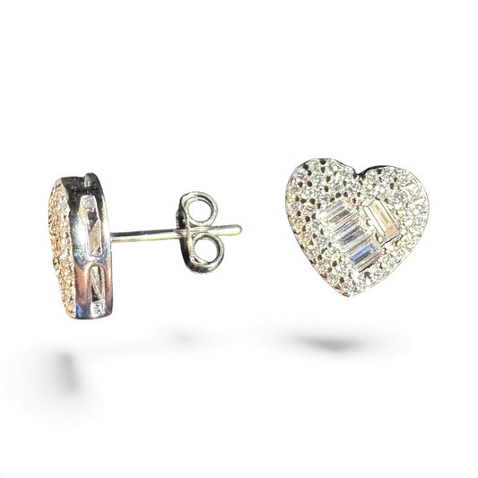 Sterling Silver Stud Earring CZ Stone ECZ9908