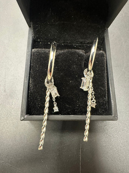 Sterling Silver Drop Earring CZ Stone ECZ9913