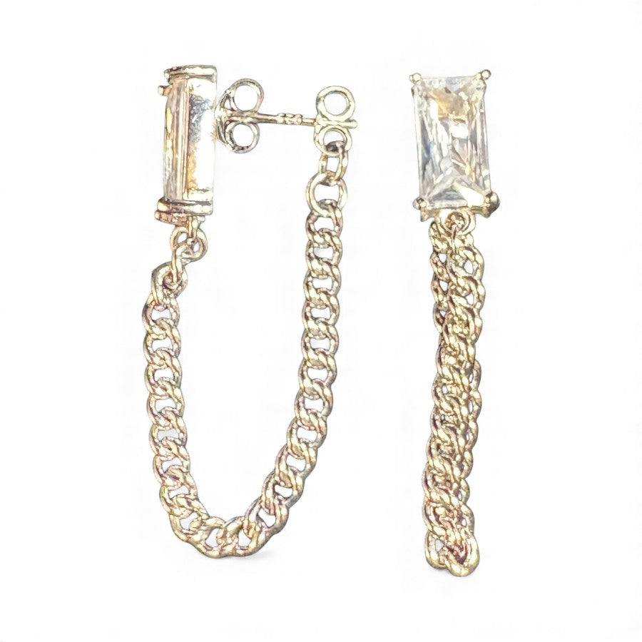 Sterling Silver Stud Earring CZ Stone ECZ9950