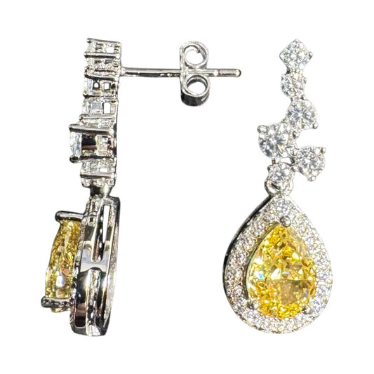 Sterling Silver Stud Earring CZ Stone ECZA805