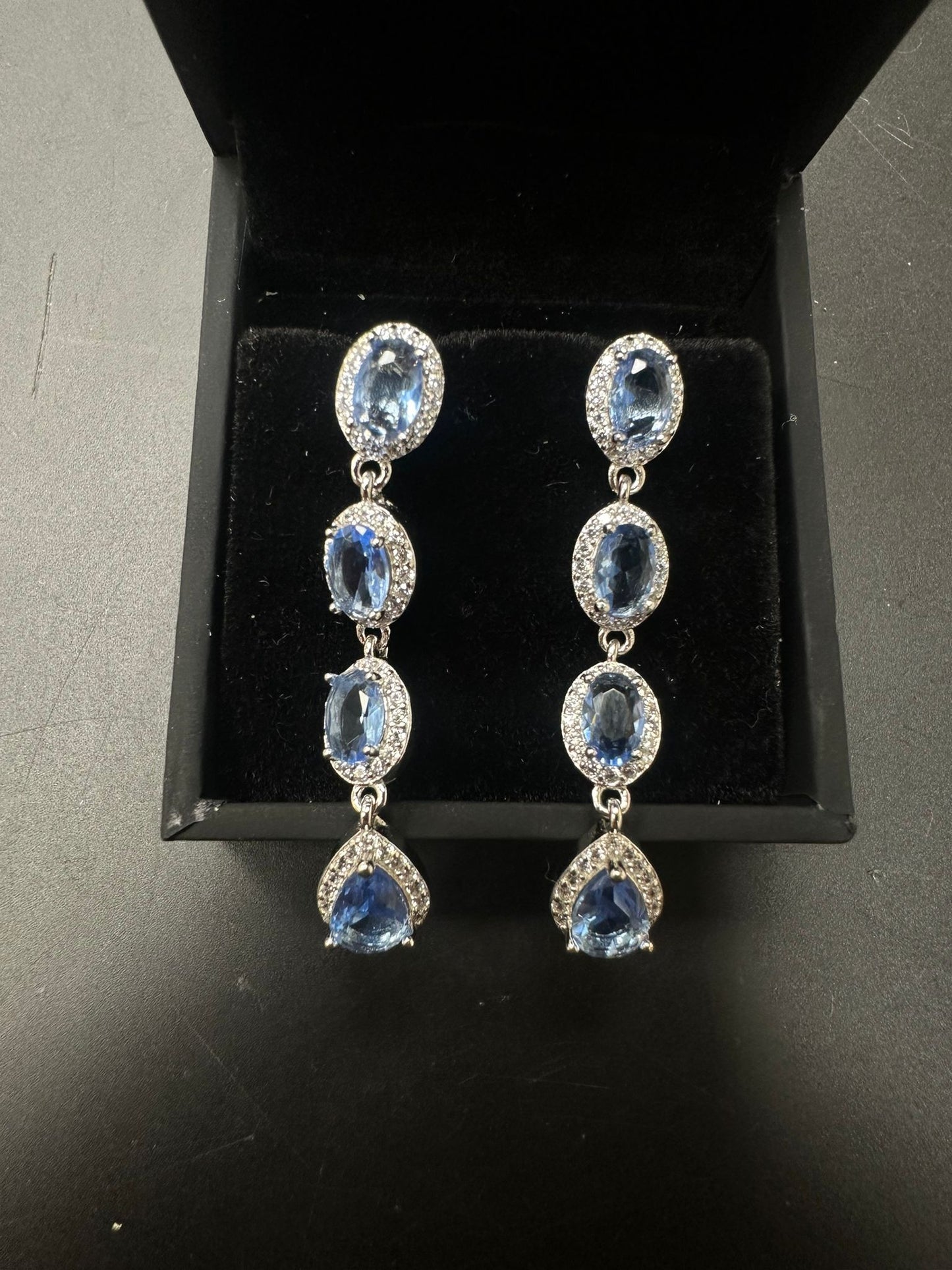 Sterling Silver Drop Earring CZ Stone ECZCL506