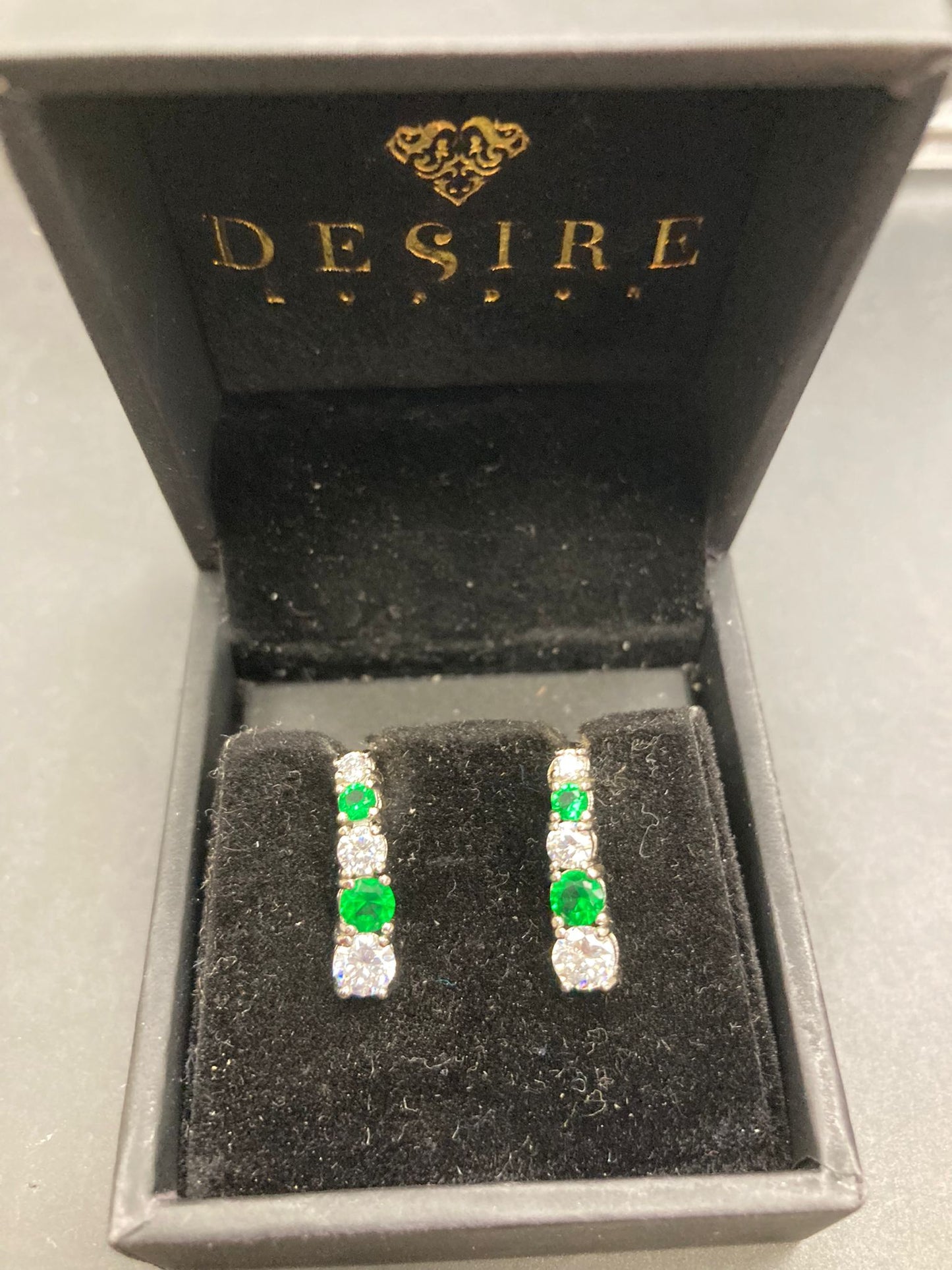 Sterling Silver Drop Earring CZ Stone ECZ652