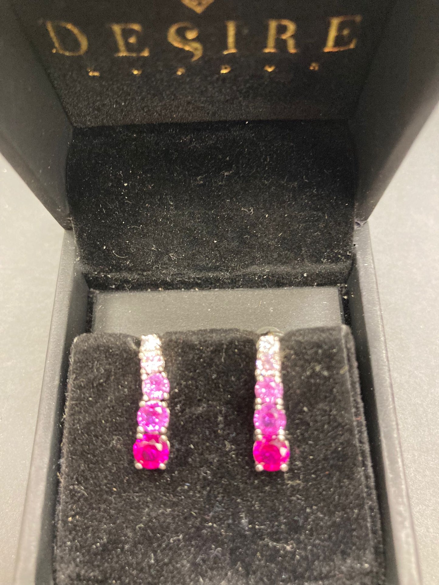 Sterling Silver Drop Earring CZ Stone ECZ652