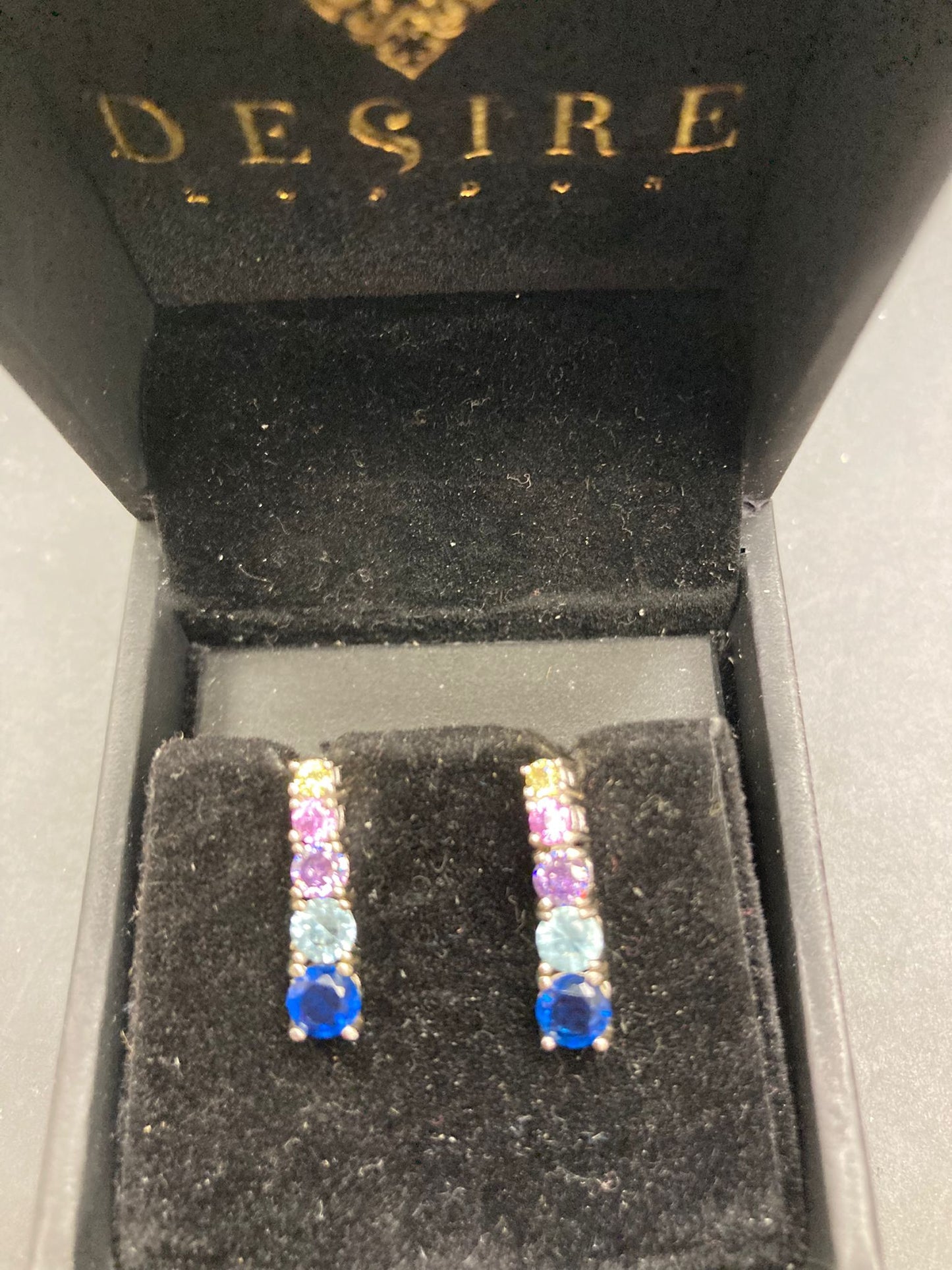 Sterling Silver Drop Earring CZ Stone ECZ652
