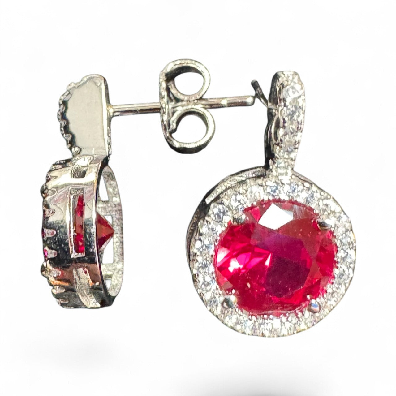 Sterling Silver Drop Earring CZ Stone EECZ639