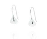 Plain sterling silver drop earrings, featuring a sleek design with dimensions 5 x 8 x 23 mm.