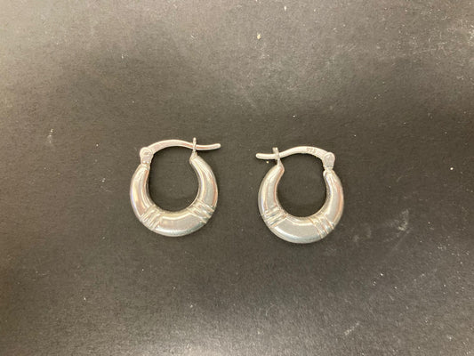 Sterling Silver Creole Hoop Earrings  EP010S