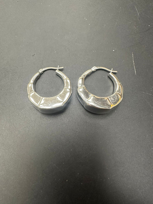 Sterling Silver Round Earring Plain EP100105