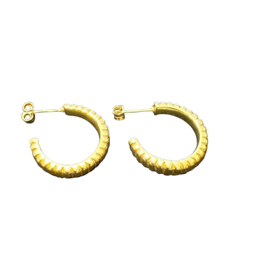 Sterling Silver Round Earring Gold Plated EP100107