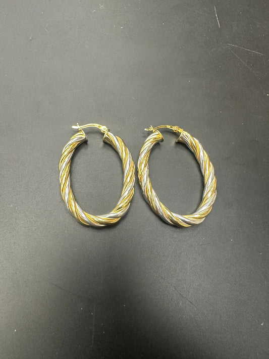 Sterling Silver Oval Earring EP100113