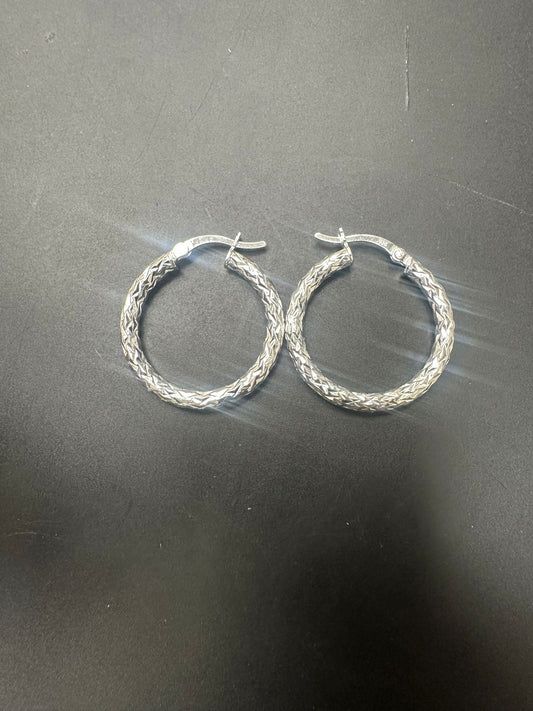 Sterling Silver Round Hoop Earring EP100114