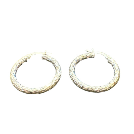Sterling Silver Round Hoop Earring EP100114