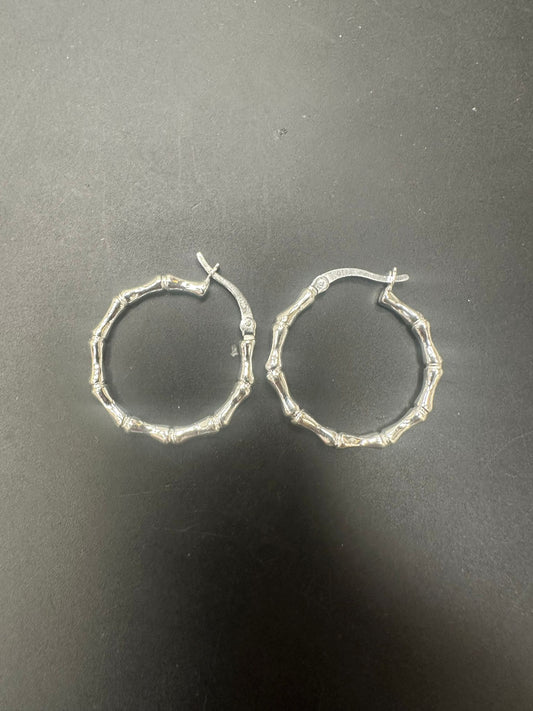 Sterling Silver Round Earring Plain EP100120