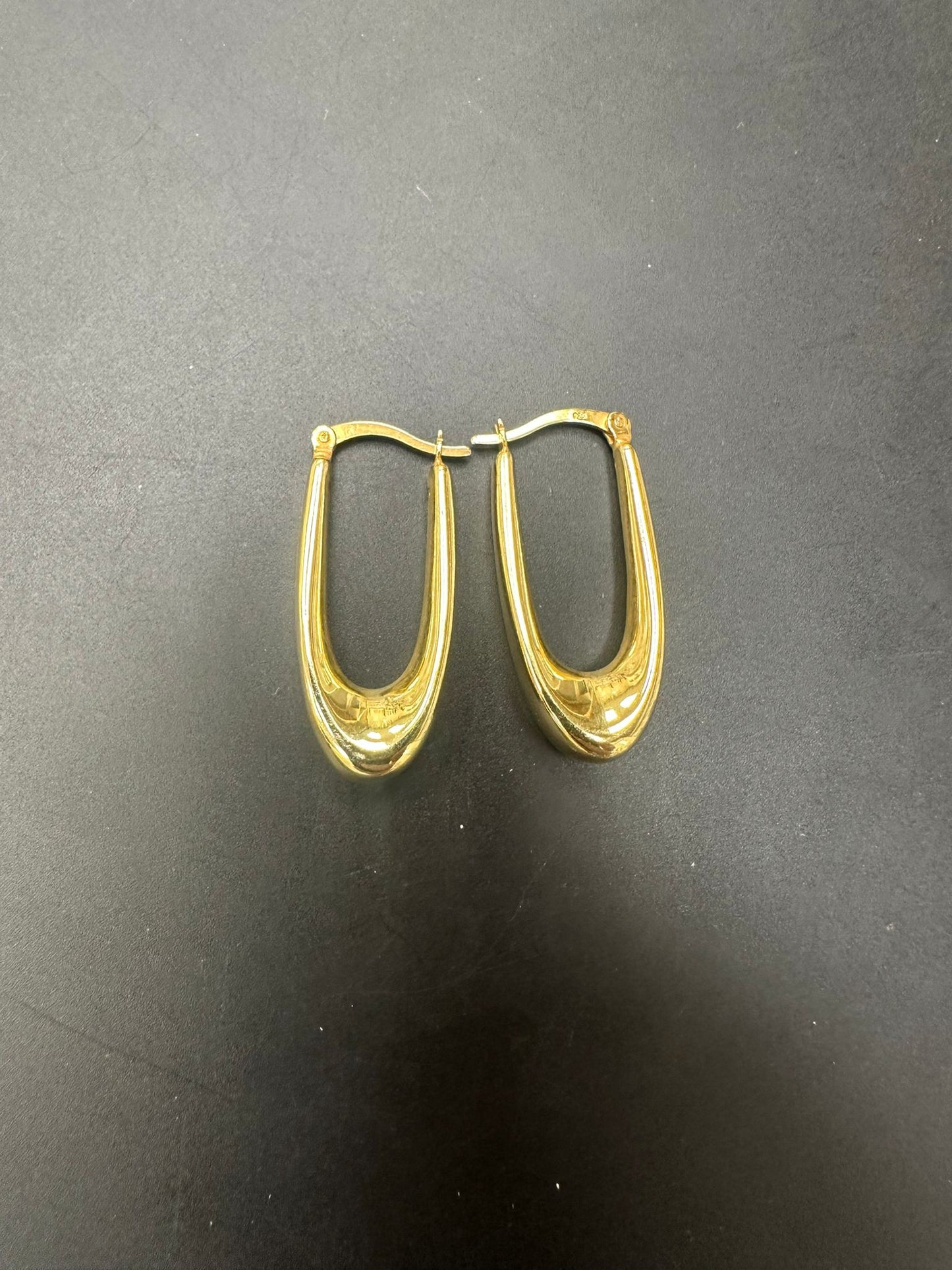 Sterling Silver Plain Earring Gold Plated EP100128