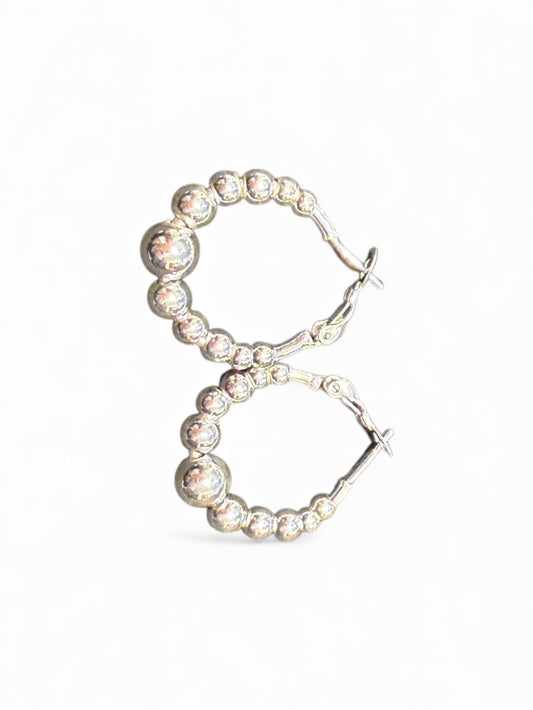 Sterling Silver Round Earring EP100134