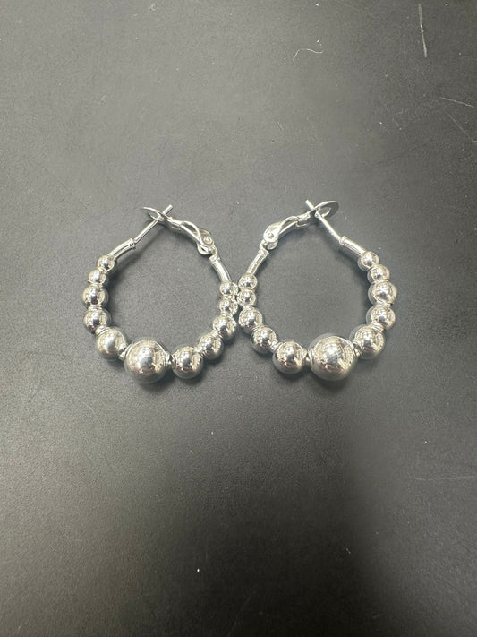 Sterling Silver Round Earring EP100134